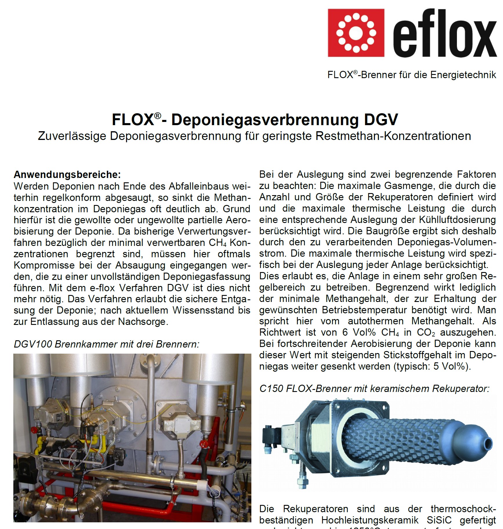 Infobroschüre Deponiegasverbrennung DGV